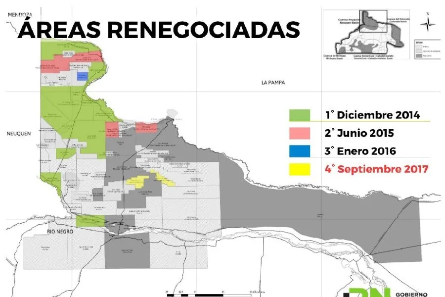 Más fondos para la Provincia  Río Negro cerró el 2017 con la extensión de un nuevo contrato hidrocarburífero