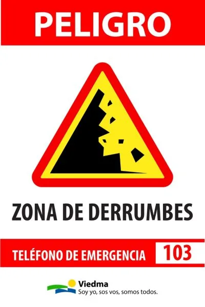 Precaución ante posibles derrumbes en acantilados