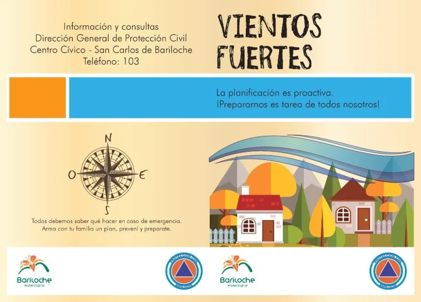 Recuerdan alerta por vientos intensos en la zona cordillerana