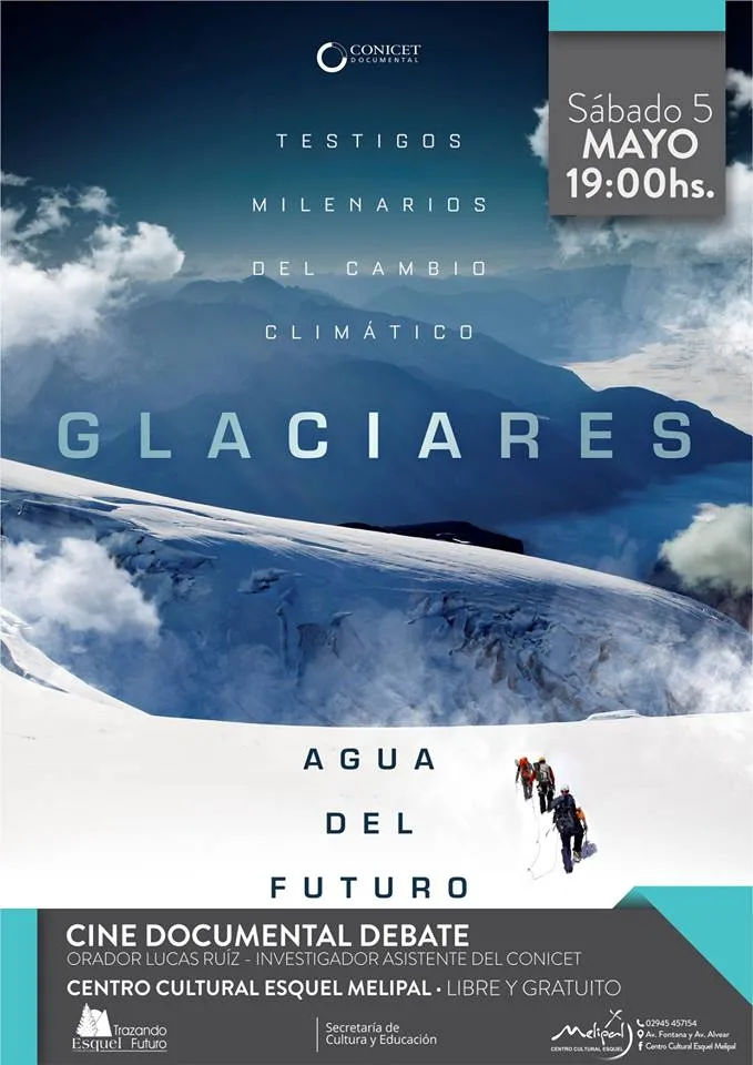 “Glaciares, agua del futuro” se proyectará en el Melipal.