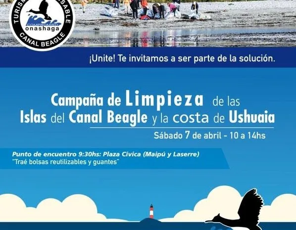 CONVOCAN A VOLUNTARIOS PARA LIMPIEZA DE LAS ISLAS DEL CANAL BEAGLE Y LA COSTA DE USHUAIA