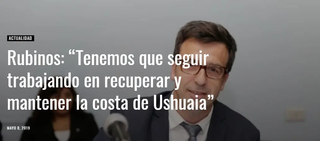 Rubinos: “Tenemos que seguir trabajando en recuperar y mantener la costa de Ushuaia”