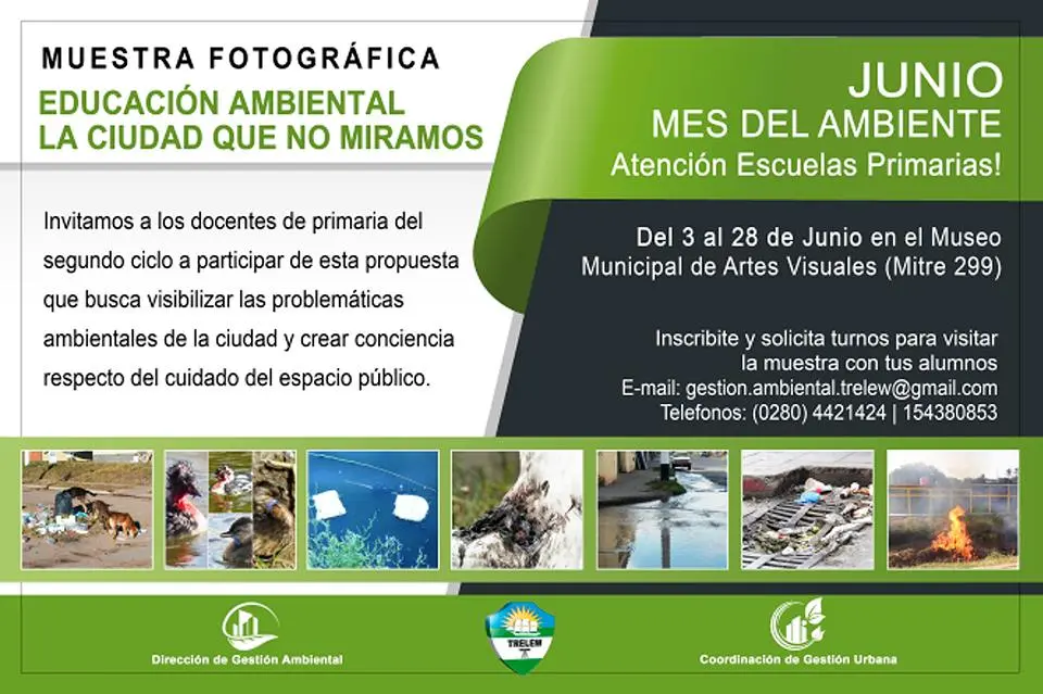 Trelew: En Junio, se desarrollará en el Museo de Artes Visuales Municipal la muestra fotográfica "Educación Ambiental: La ciudad que no miramos"