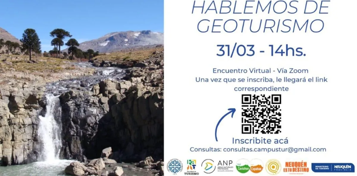 Realizarán un conversatorio virtual sobre Geoturismo en Neuquen