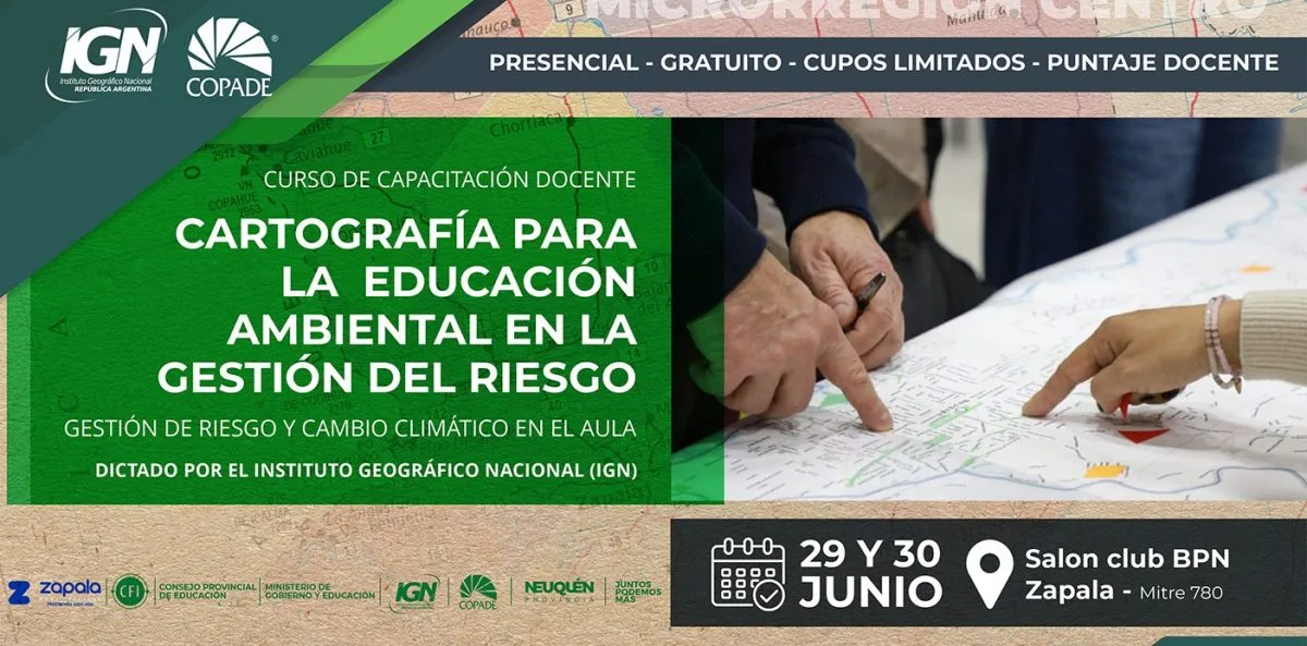 Zapala: Docentes se capacitarán en reducción de riesgo y cambio climático