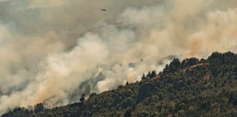Continúa activo incendio forestal en parque patagónico argentino