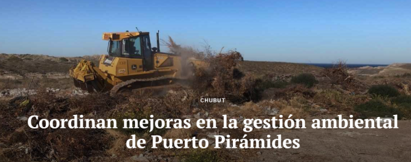 Coordinan mejoras en la gestión ambiental de Puerto Pirámides