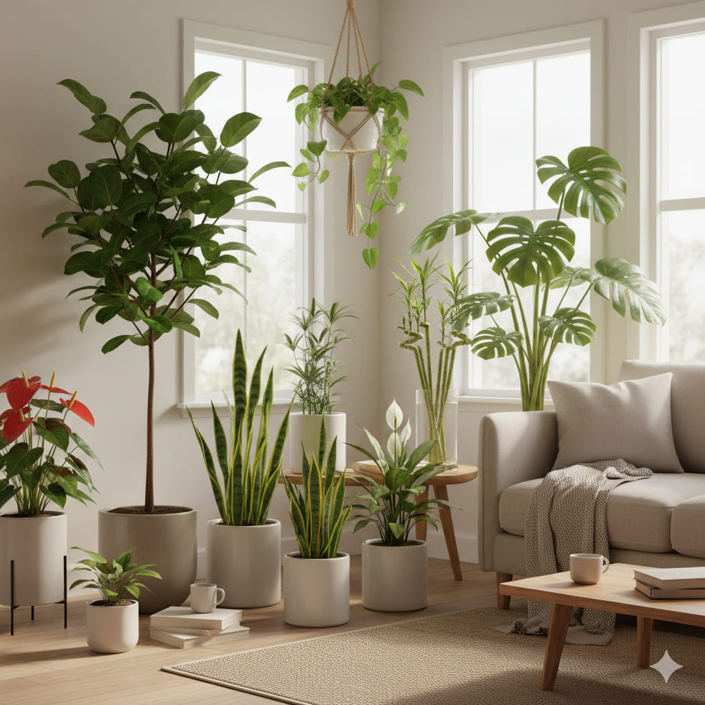 7 plantas de interior que purifican el aire y transforman tu hogar en un oasis natural