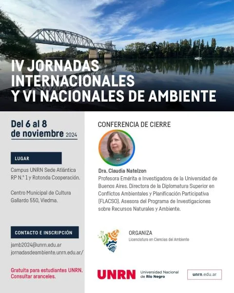 IV Jornadas Internacionales y VI nacionales de ambiente en Viedma