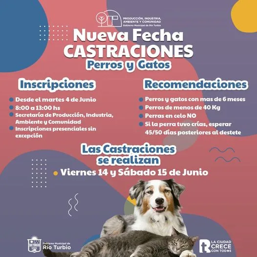 Nueva Fecha para Castraciones en Río Turbio