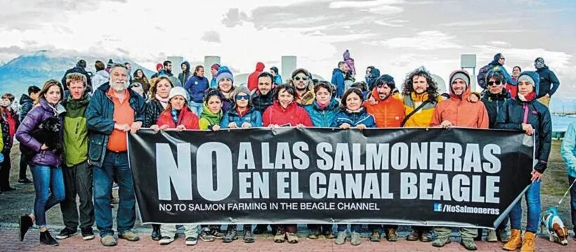 Desde la asociación Mane’kenk decimos no a las salmoneras