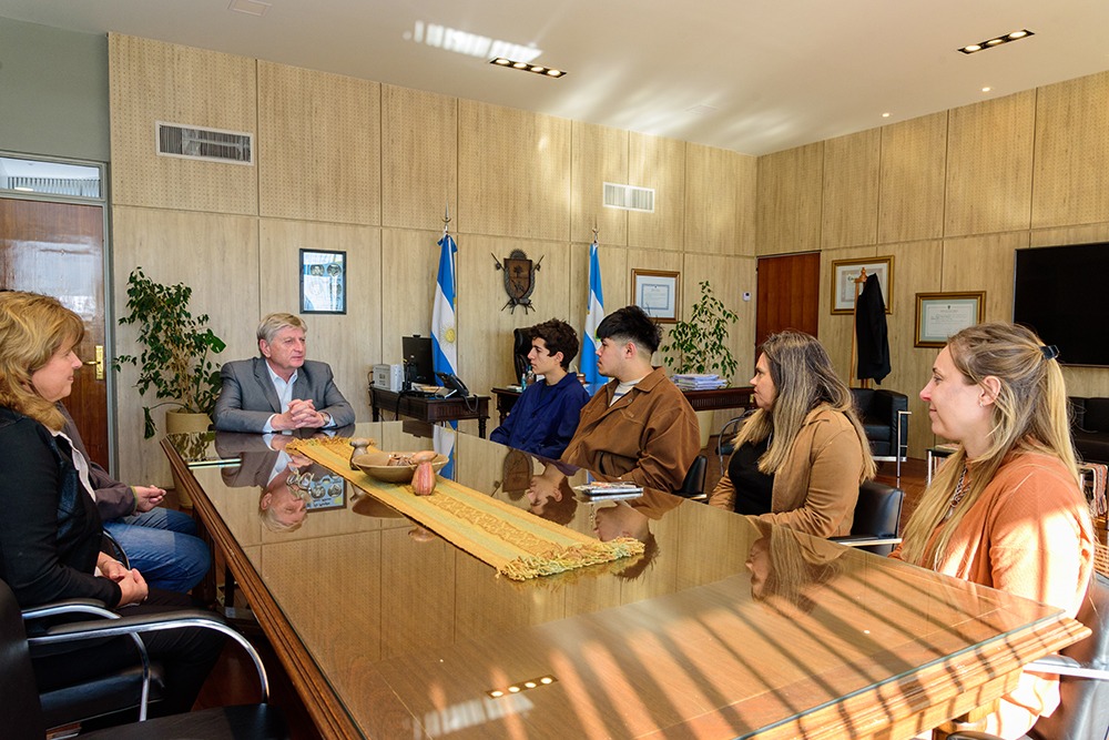 Zilotto con alumnos pampeanos