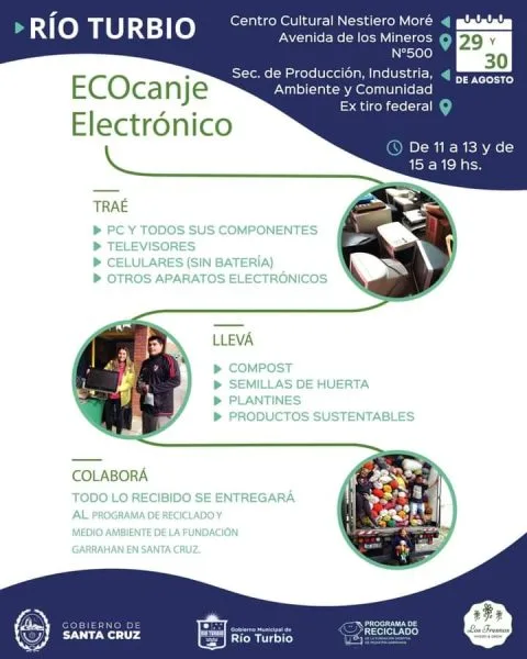 Campaña “EcoCanje Electrónico” en Río Turbio: iniciativa para reciclar y colaborar con la Fundación Garrahan