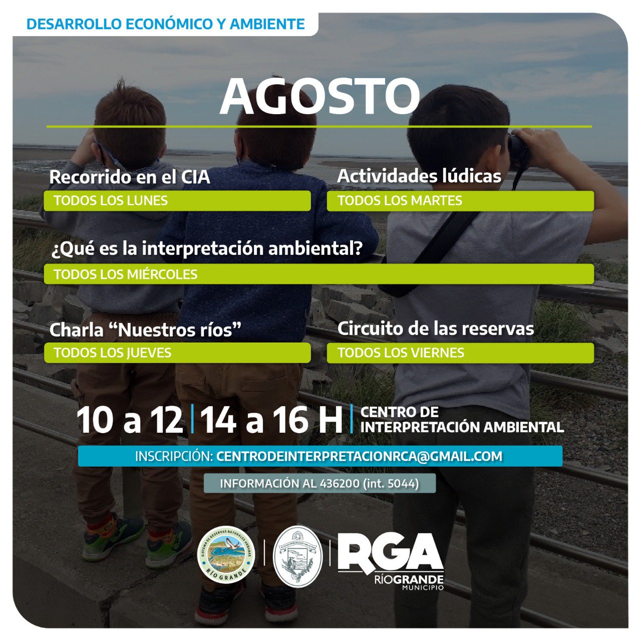 durante agosto el centro de interpretación ambiental continua sus actividades