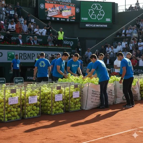 Cómo se reciclan las pelotas de tenis usadas en Roland Garros