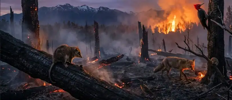 Animales al límite del fuego: cómo la fauna intenta sobrevivir a la era de los incendios forestales extremos