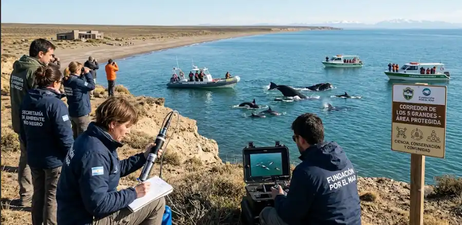 Río Negro Avanza en la Conservación Marina: El Corredor de los 5 Grandes Revoluciona la Protección del Golfo San Matías