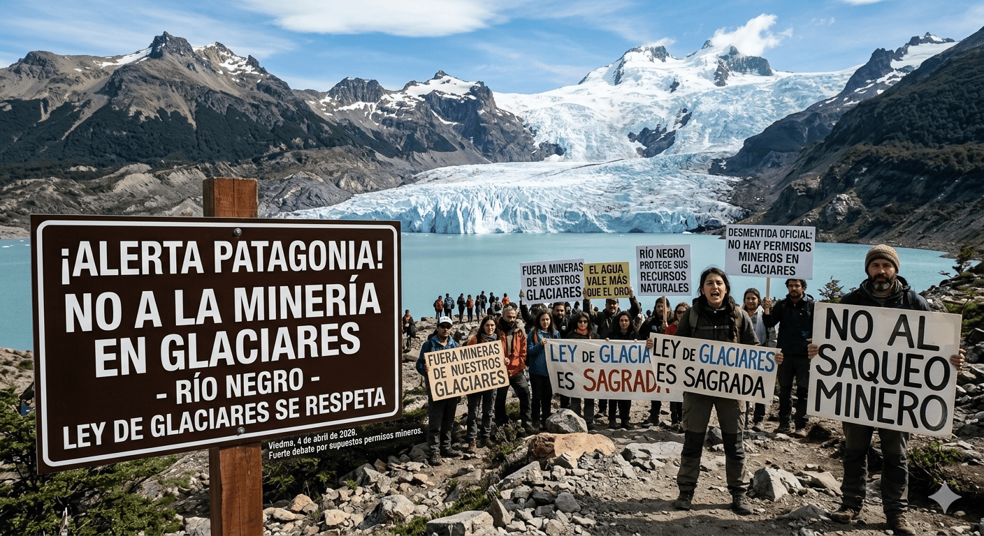 Río Negro rompe el silencio: desmiente permisos mineros en zonas glaciares y desata un fuerte debate ambiental en la Patagonia Río Negro rompe el silencio: desmiente permisos mineros en zonas glaciares y desata un fuerte debate ambiental en la Patagonia