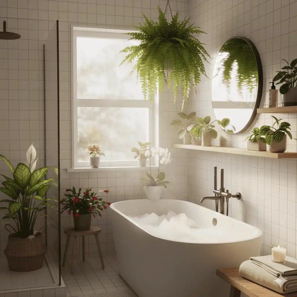 Estas plantas transforman tu baño en un oasis natural: bienestar, aire puro y conexión con la naturaleza desde tu hogar